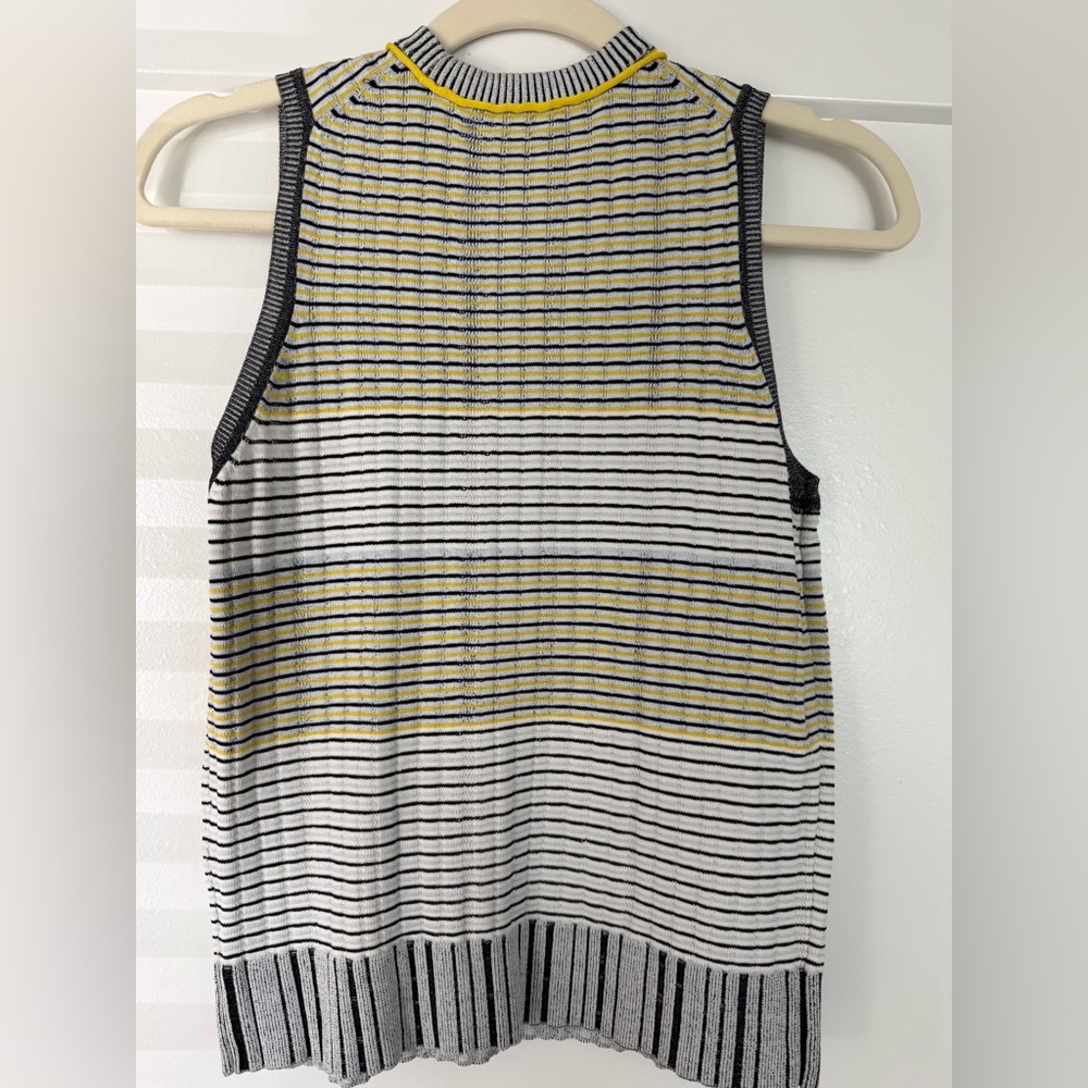 Proenza Schouler Yellow and Gray Striped Tank Top - Picture 4 of 4